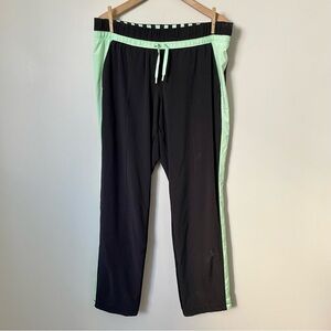 Lululemon Run Bandit Track Pant Black/Mint Green Size 12